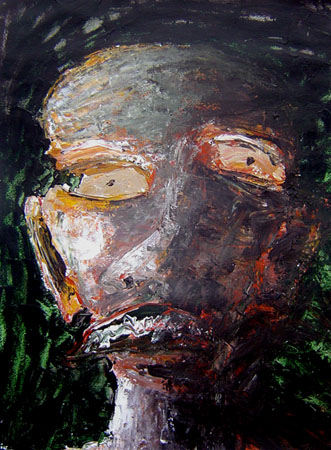 Gezicht in het donker