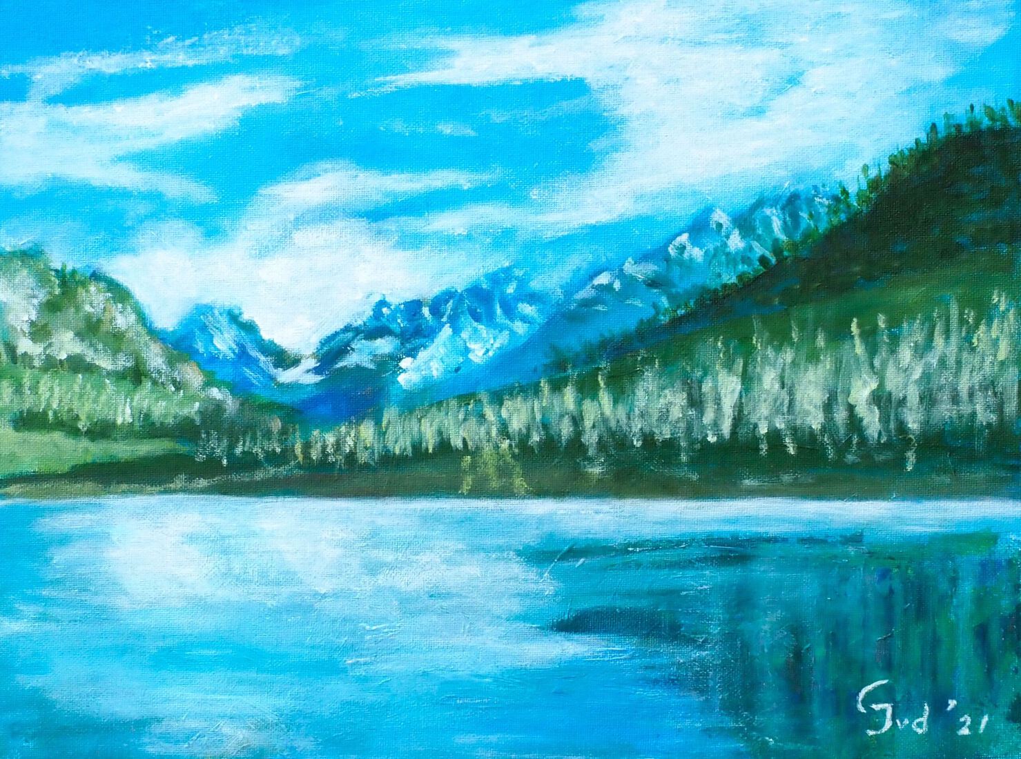 Landschap met bergen