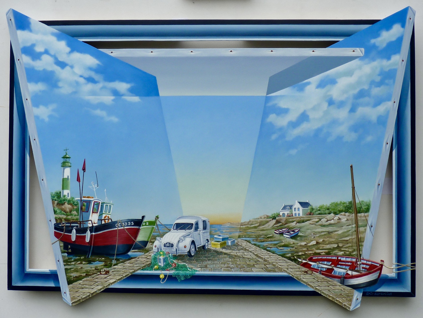 Franse vissershaven bij Eb.