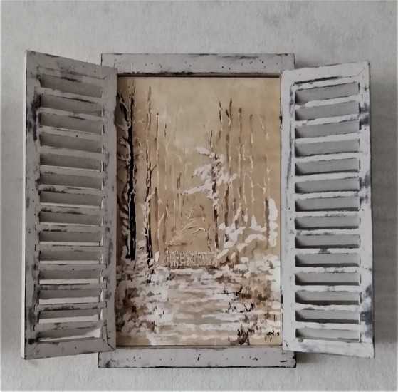 Winter impressie in sepia