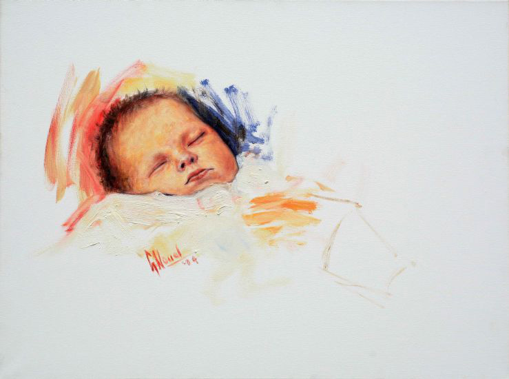 Oil sketch of Amalia