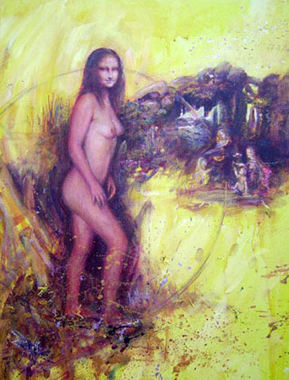Mona Lisa in geel