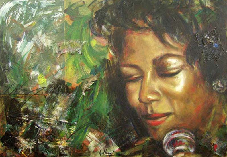 Jazz Art - Denise in Green