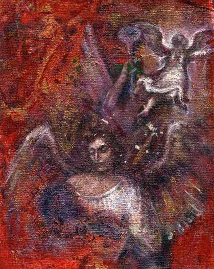 Rembrandt inspired angel studies