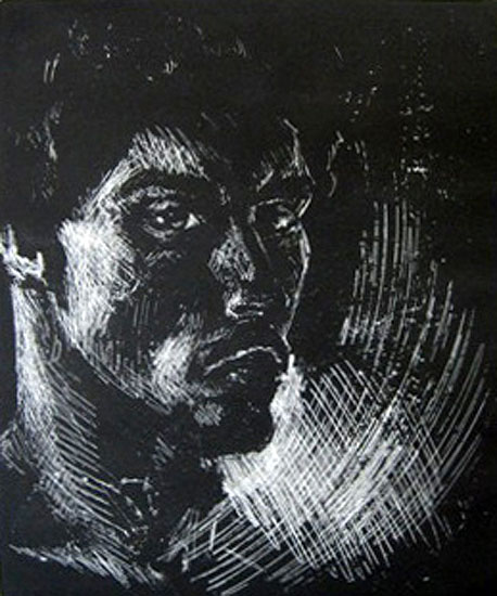 self portrait squinting