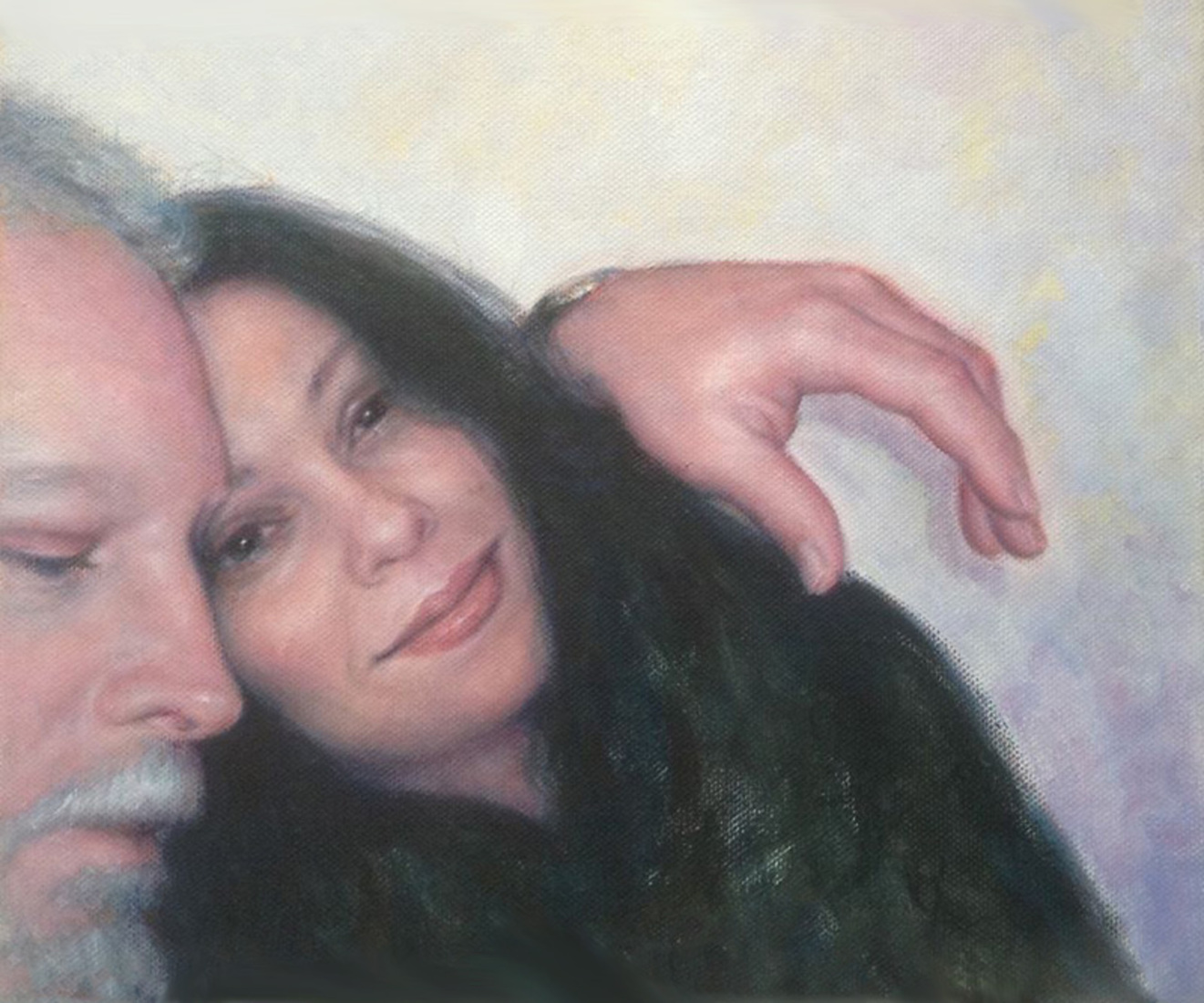 Old painter and his 'dream-model'