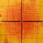 Vaak maak ik werken die bestaan uit meerdere doeken.