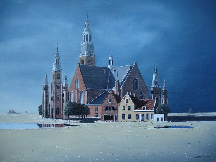 Maassluis met torens