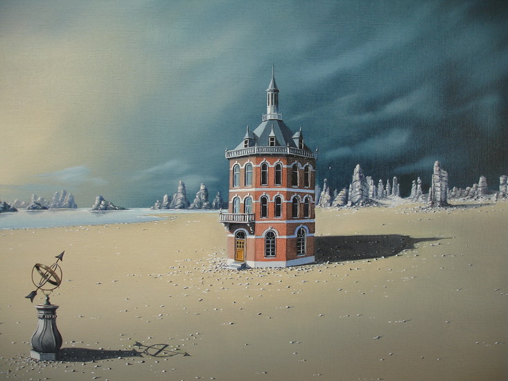 Huis met zonnewijzer