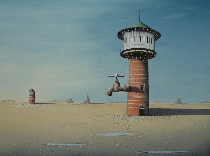 watertoren met kraan