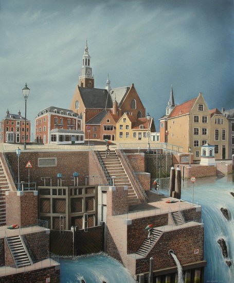 Monstersche Sluis in werking