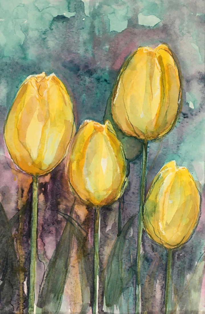 Gele tulpen