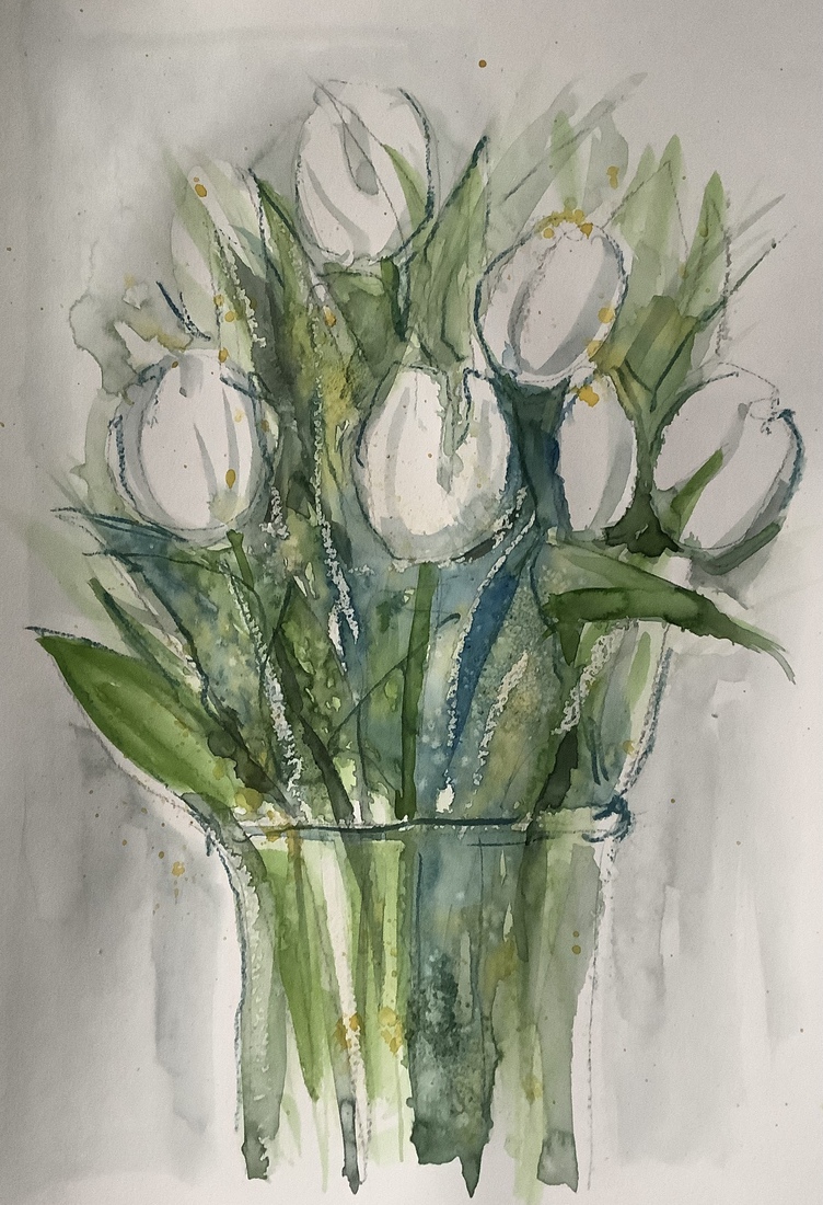 Witte tulpen