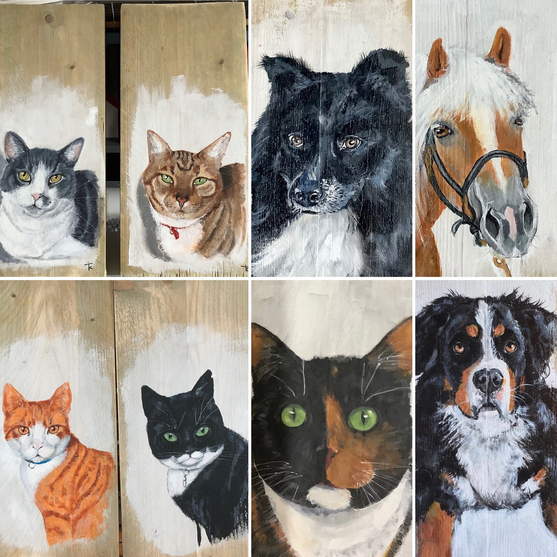 Portret op steigerhout