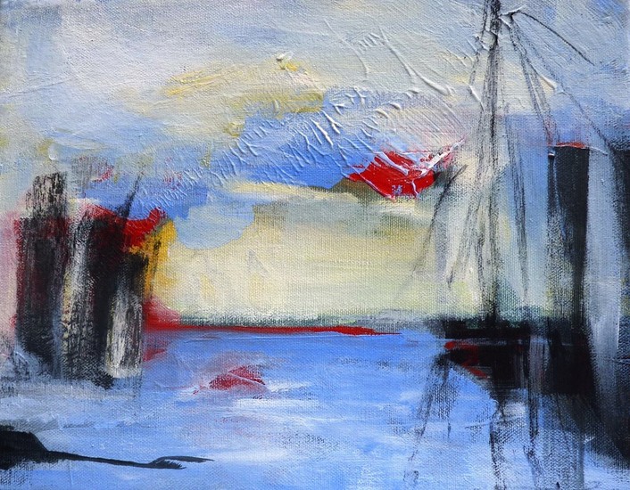 zicht vanuit de haven