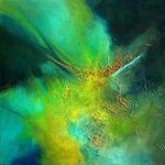 Atmospheric abstract oilpaintings on canvas