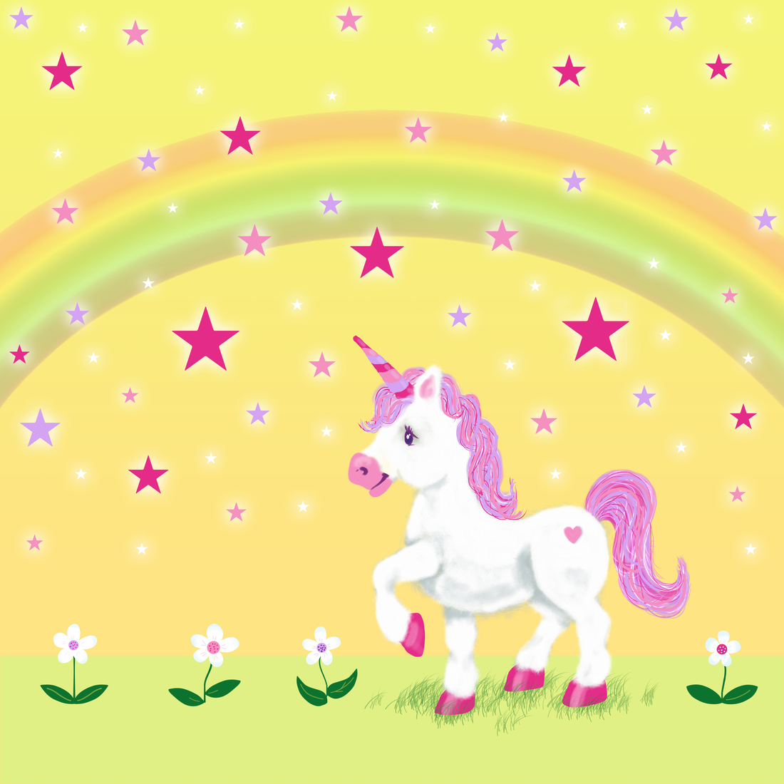 Eenhoorn met sterren