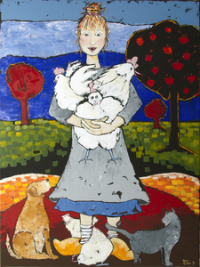 Schilderijen die spontaan ontstaan, veelal ontspringen aan mijn fantasie en niet in grote serie geschilderd worden.