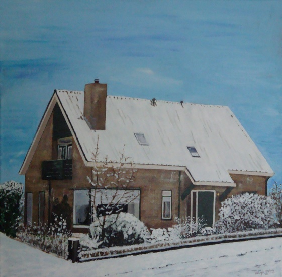 huis in de sneeuw