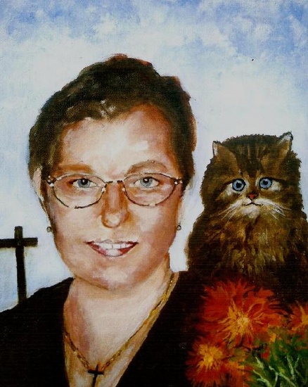 vriendin,poes en kruis