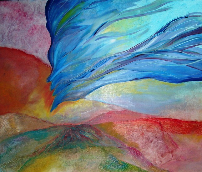 Landschap in olieverf