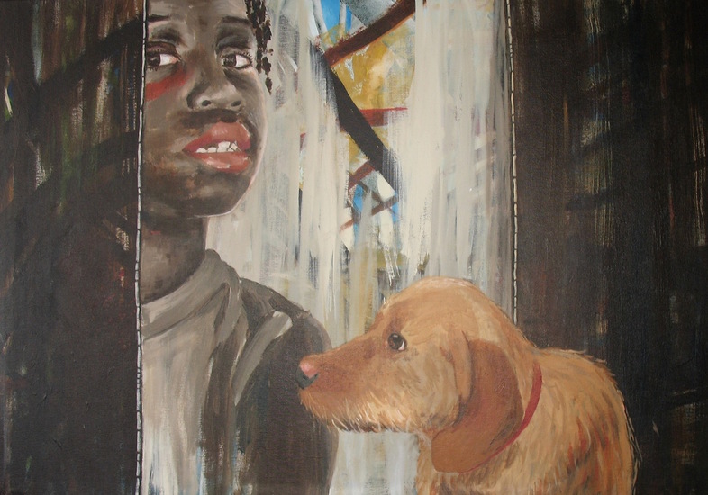 Jongen met hond