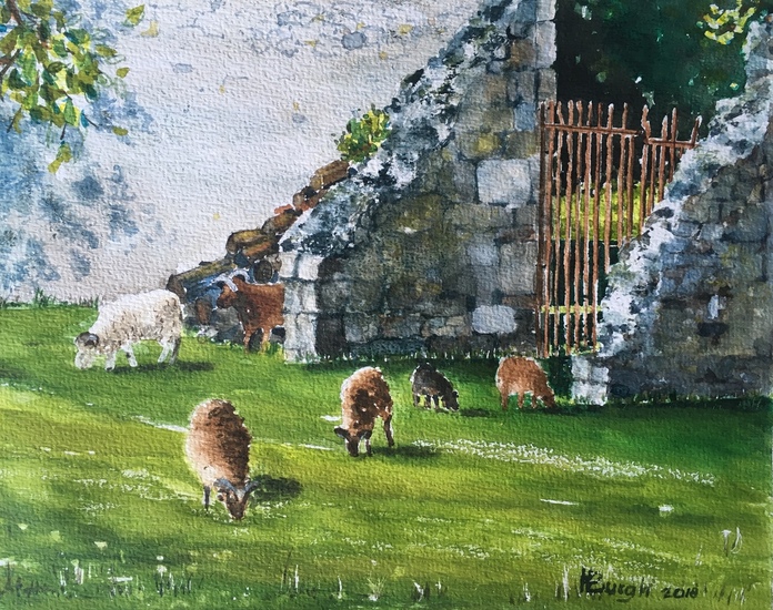 Le Château Labode Saint-Martin: les moutons au mur