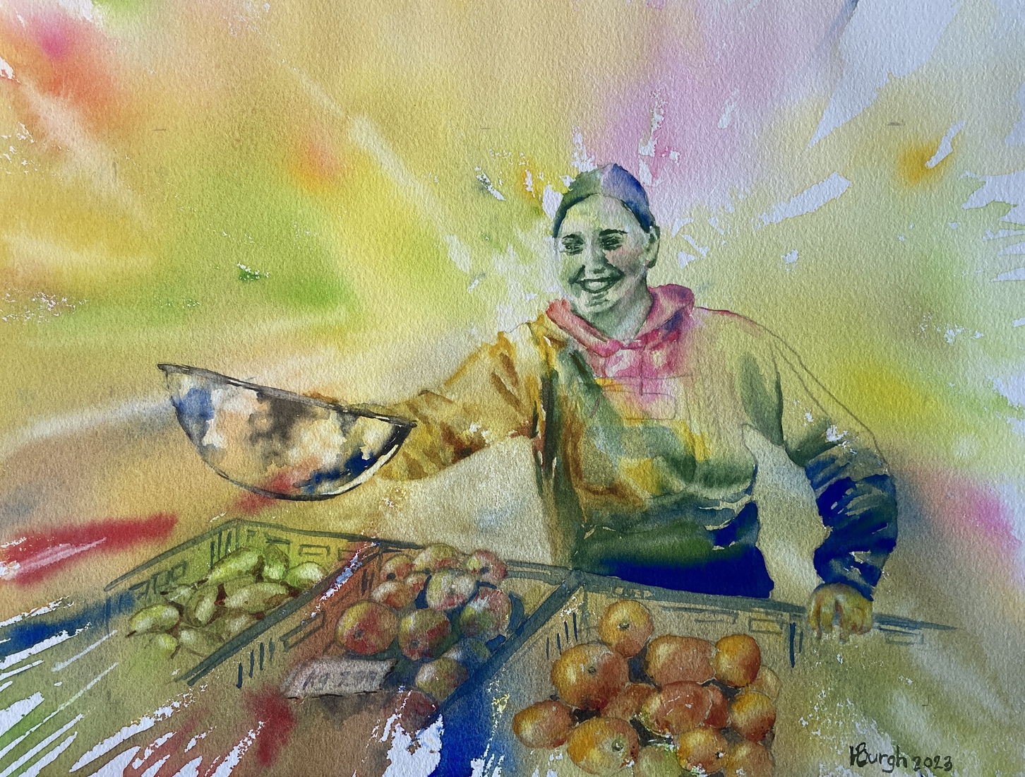 De vriendelijke marktvrouw