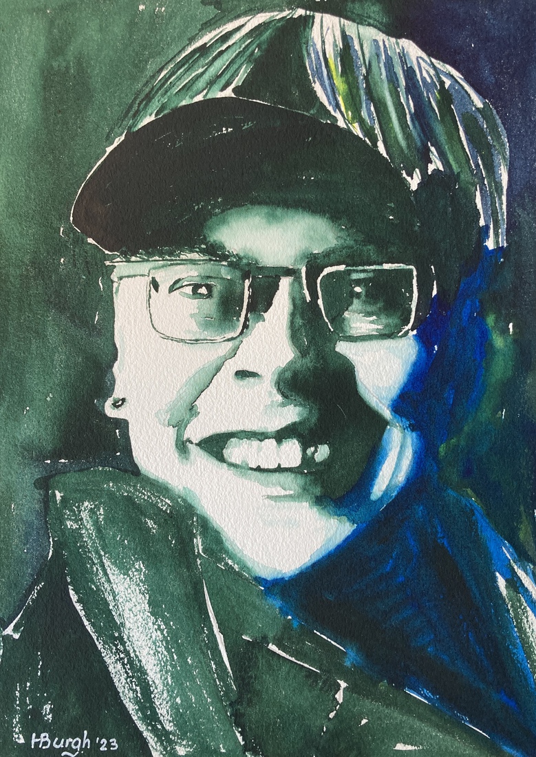 Zelfportret in het groen