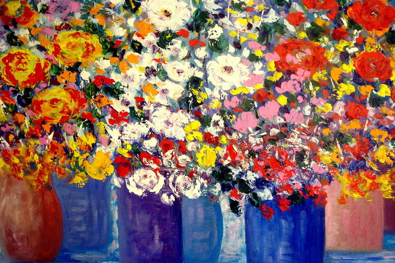 Flores y mas flores.