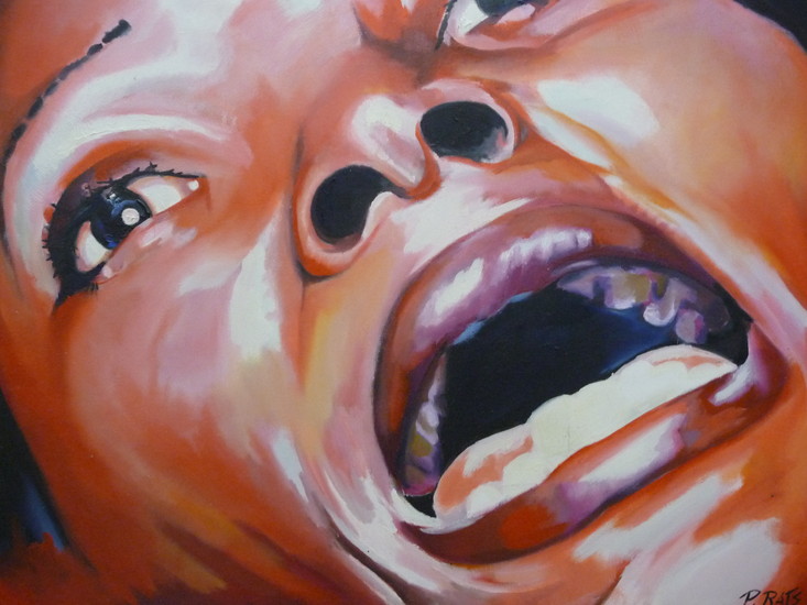 Schreeuwende vrouw close-up