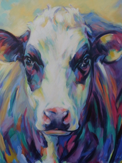schilderij van een koe