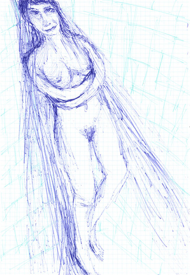 woman in shower