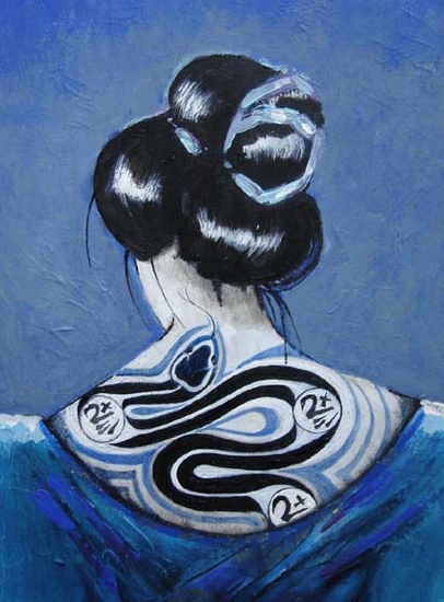 Snake-tattoo (detail)