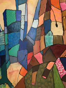 Werken in olieverf, acrylverf en/of gemengde technieken op canvas of papier