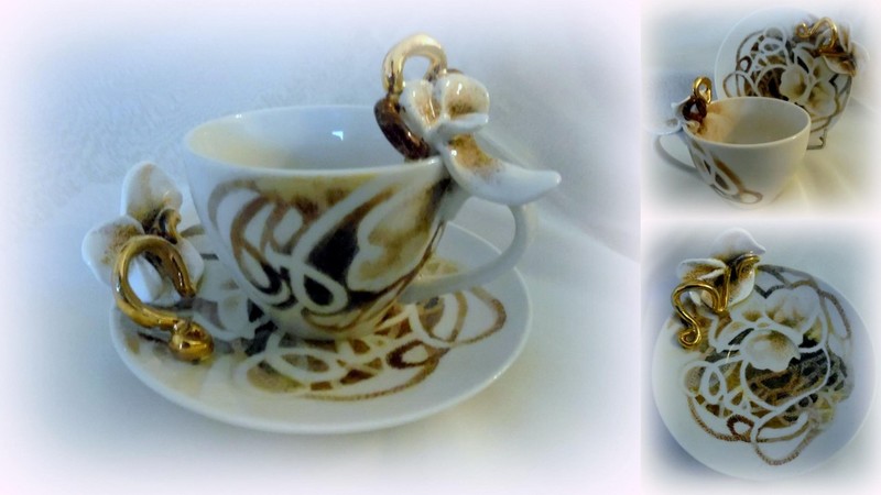 Classic Orchid cup & saucer