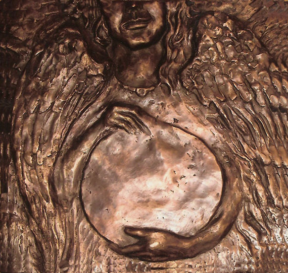 engel die spiegel voorhoudt