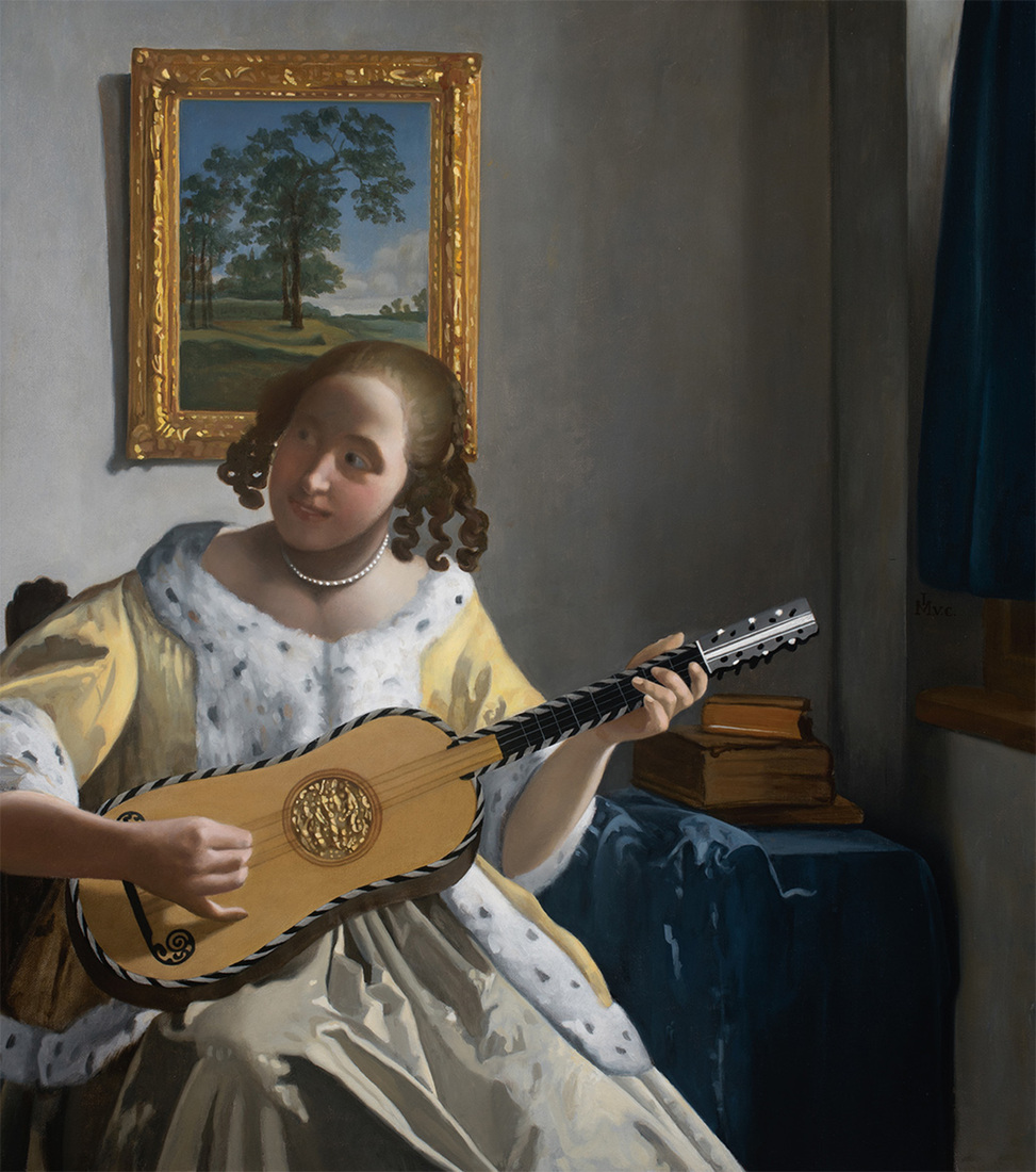 De Gitaarspeelster - Vermeer door mvc