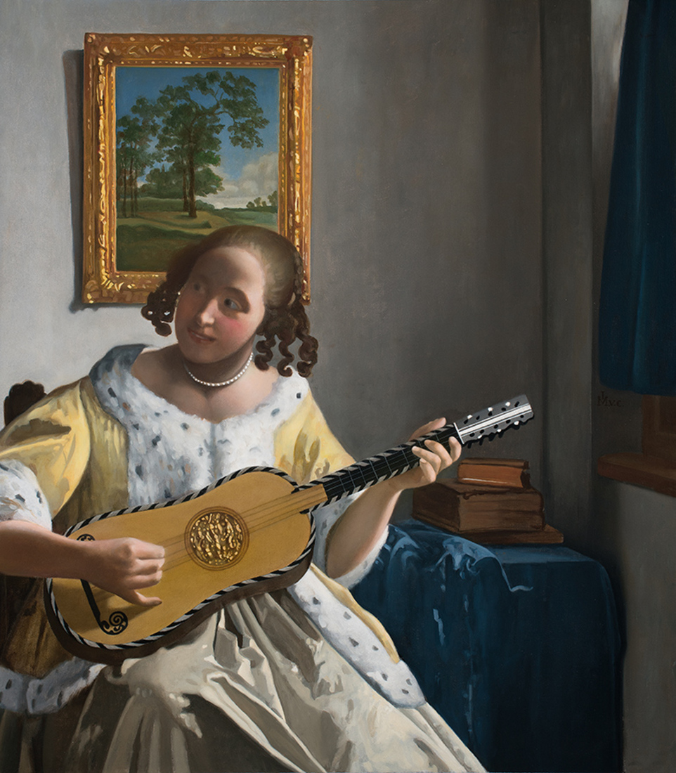 De Gitaarspeelster - Vermeer door mvc