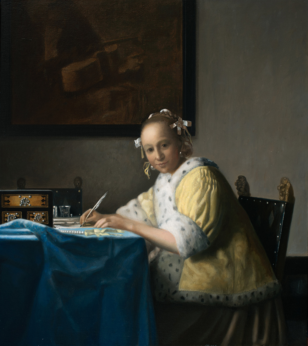 Dame die een brief schrijft - Vermeer door mvc