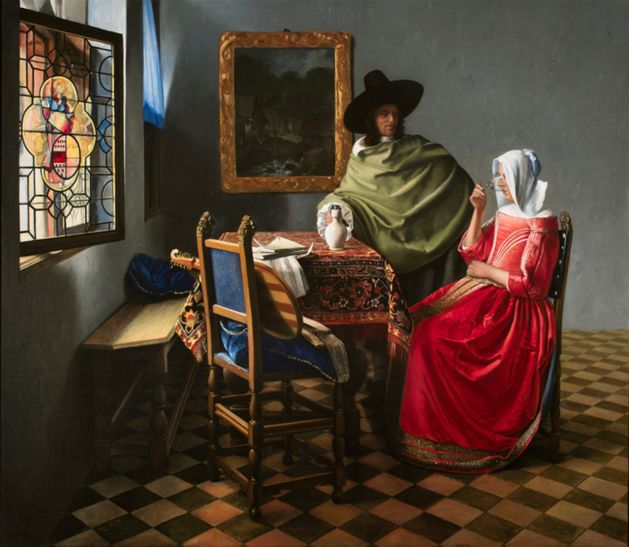 The Glass of Wine - Vermeer by mvc