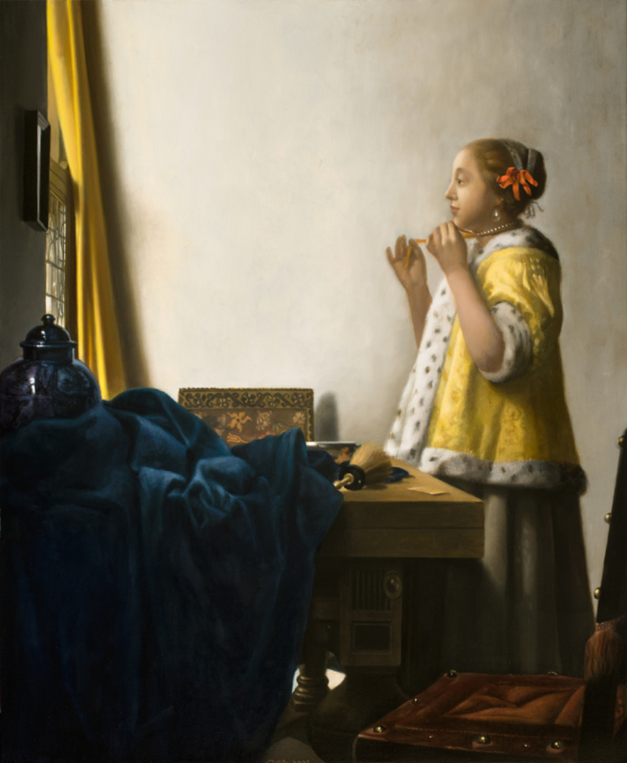 Woman with a Pearl Necklace - Vermeer by mvc