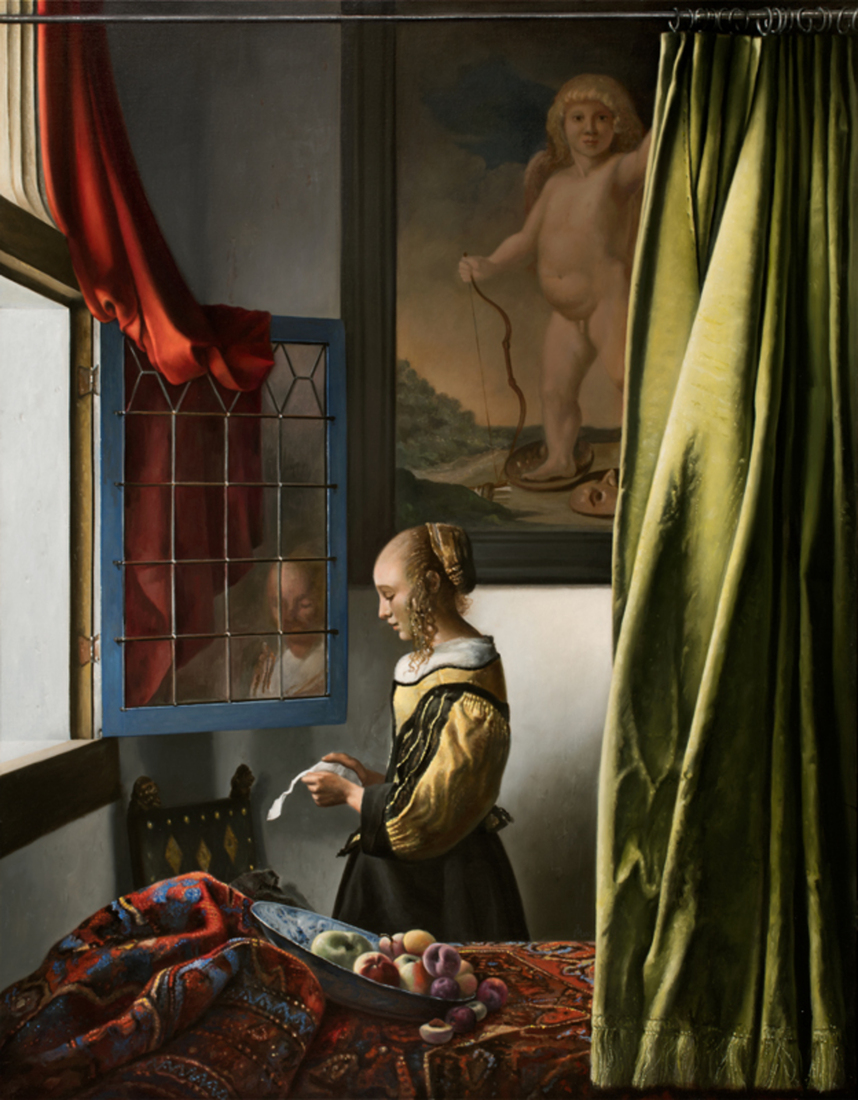 Girl reading a Letter at open Window - Vermeer by mvc