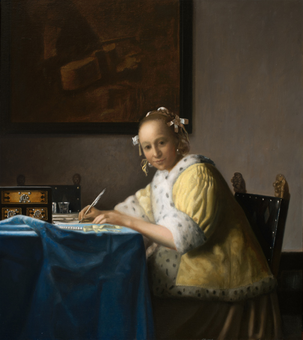 Dame die een brief schrijft - Vermeer door mvc