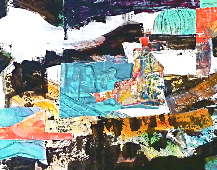 Painted collage