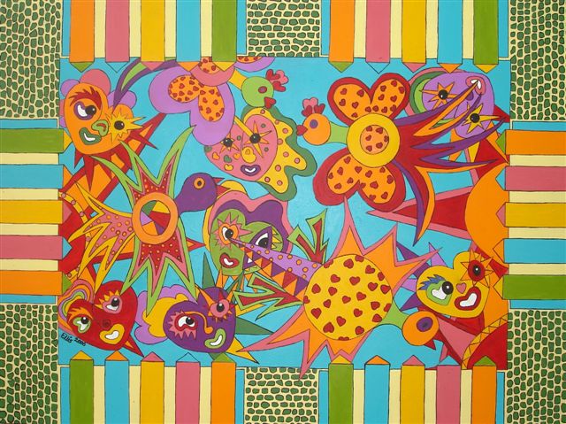 Lovebirds in paradise