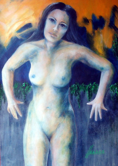 naakt over de schutting