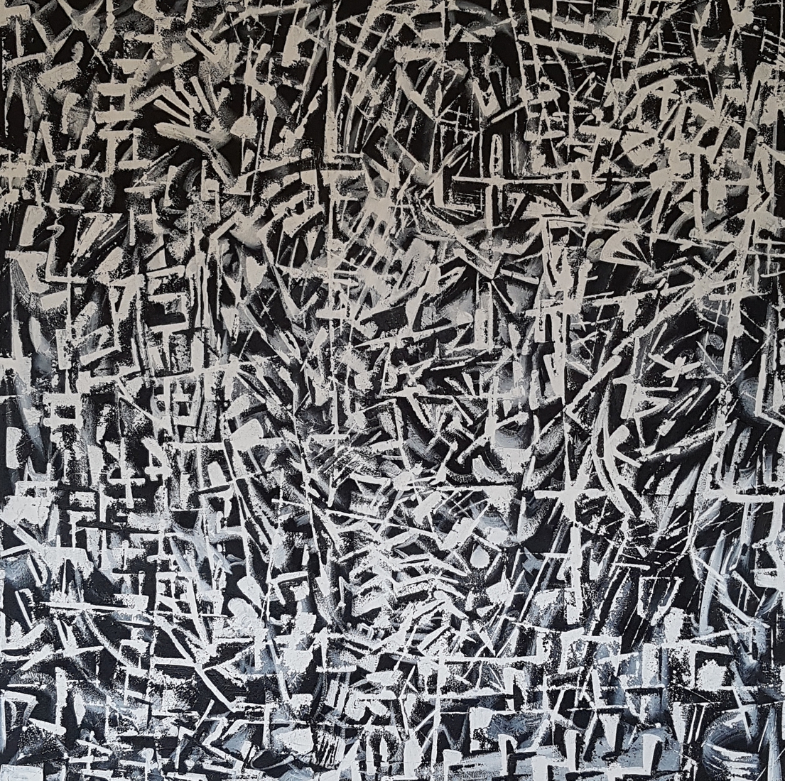 black and white abstract