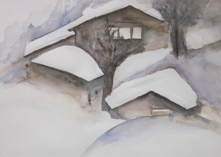 Namiddag in de sneeuw