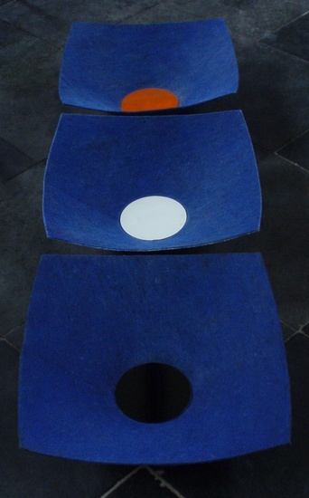 Blauwe schaal 1, 2, 3